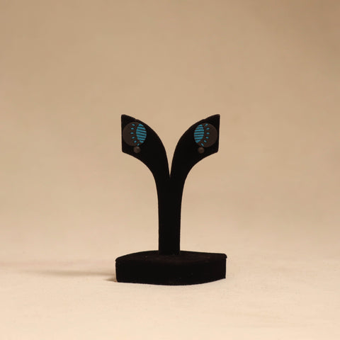 Bishnupur handpainted terracotta stud earrings 180