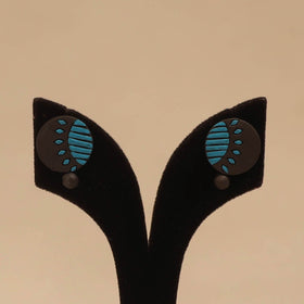 Bishnupur handpainted terracotta stud earrings 180