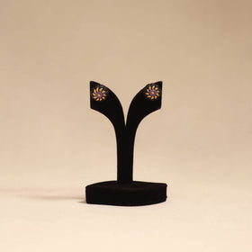 Bishnupur handpainted terracotta stud earrings 40