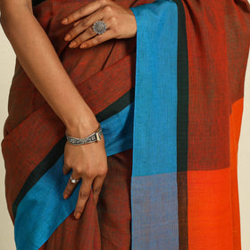  Brown Bishnupur Mul Cotton Saree from Bengal