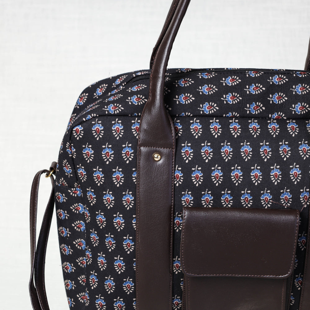 Black Marudhara Block Printed Sling Bag