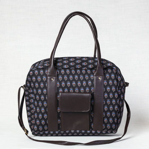 Black Marudhara Block Printed Sling Bag