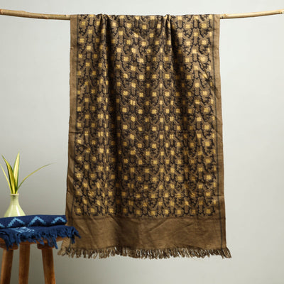  Brown Block Print Cotton Ajrakh Handloom Towel