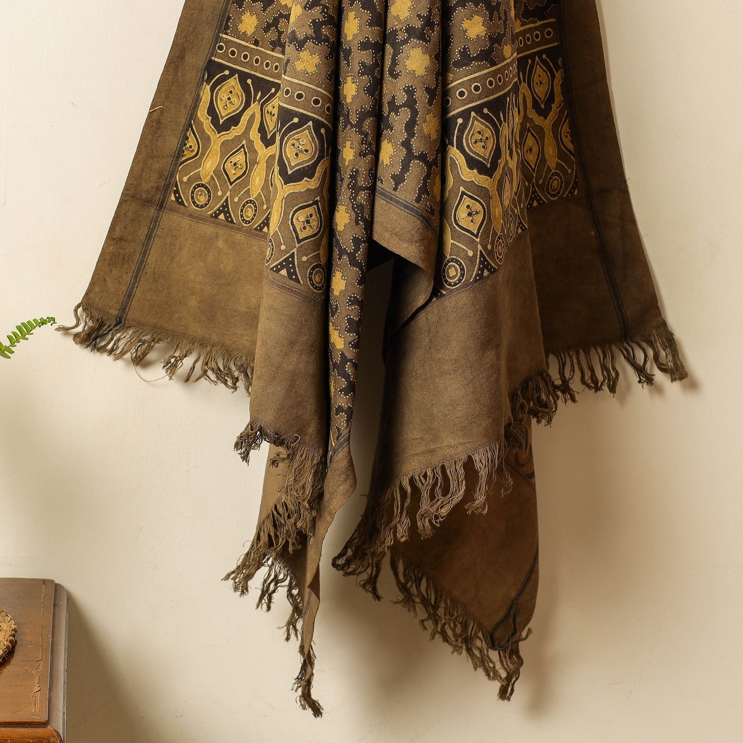 Buy Block Print Cotton Ajrakh Handloom Towel