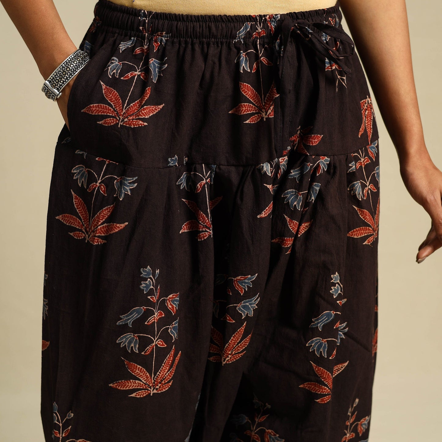 Brown Block Print Cotton Ajrakh Salwar