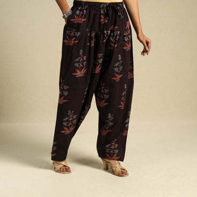 Brown Block Print Cotton Ajrakh Salwar