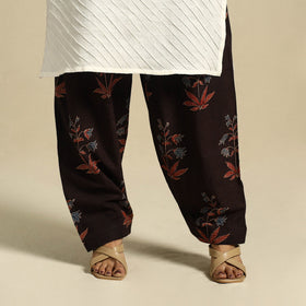 Brown Block Print Cotton Ajrakh Salwar
