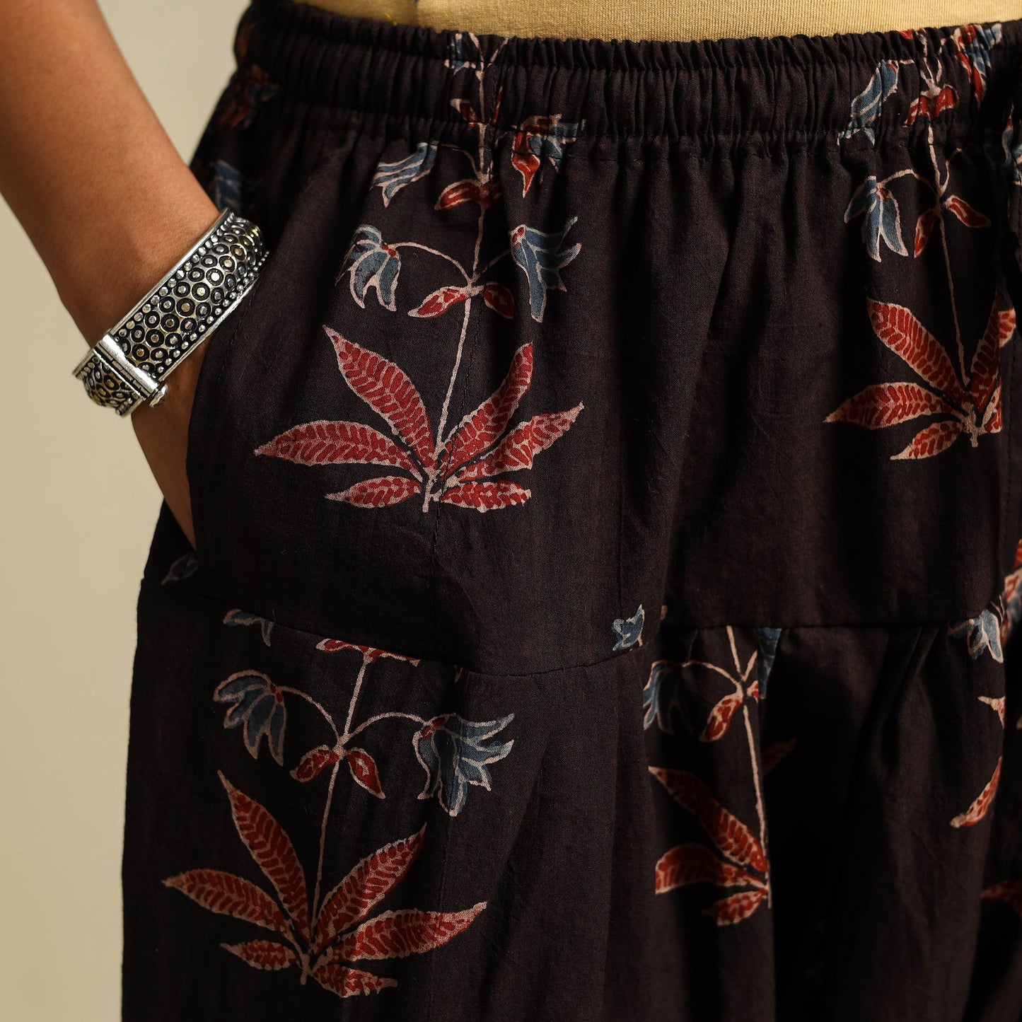 Brown Block Print Cotton Ajrakh Salwar