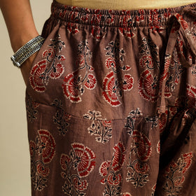 Brown Block Print Cotton Ajrakh Salwar