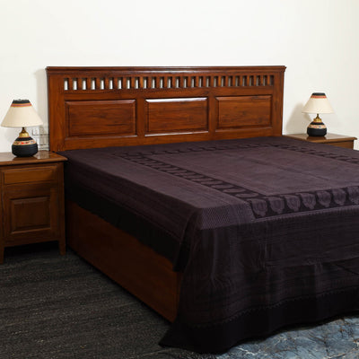 Brown - cotton bagh double bed sheet (108 x 90 in) 10