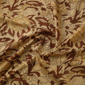 Brown Block Print Cotton Sanganeri Fabric