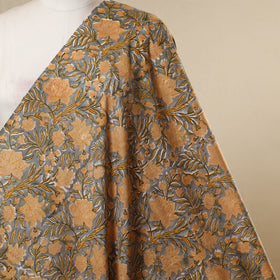 Brown - cotton sanganeri fabric 09 - handcrafted