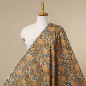 Brown - cotton sanganeri fabric 09 - handcrafted