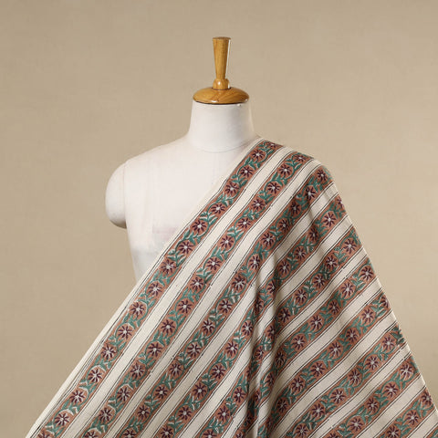 Brown - cotton sanganeri fabric 26 - handcrafted