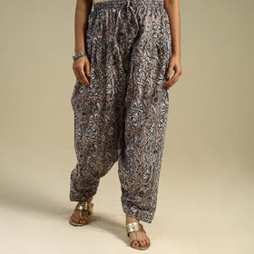 Brown Block Print Cotton Sanganeri Salwar