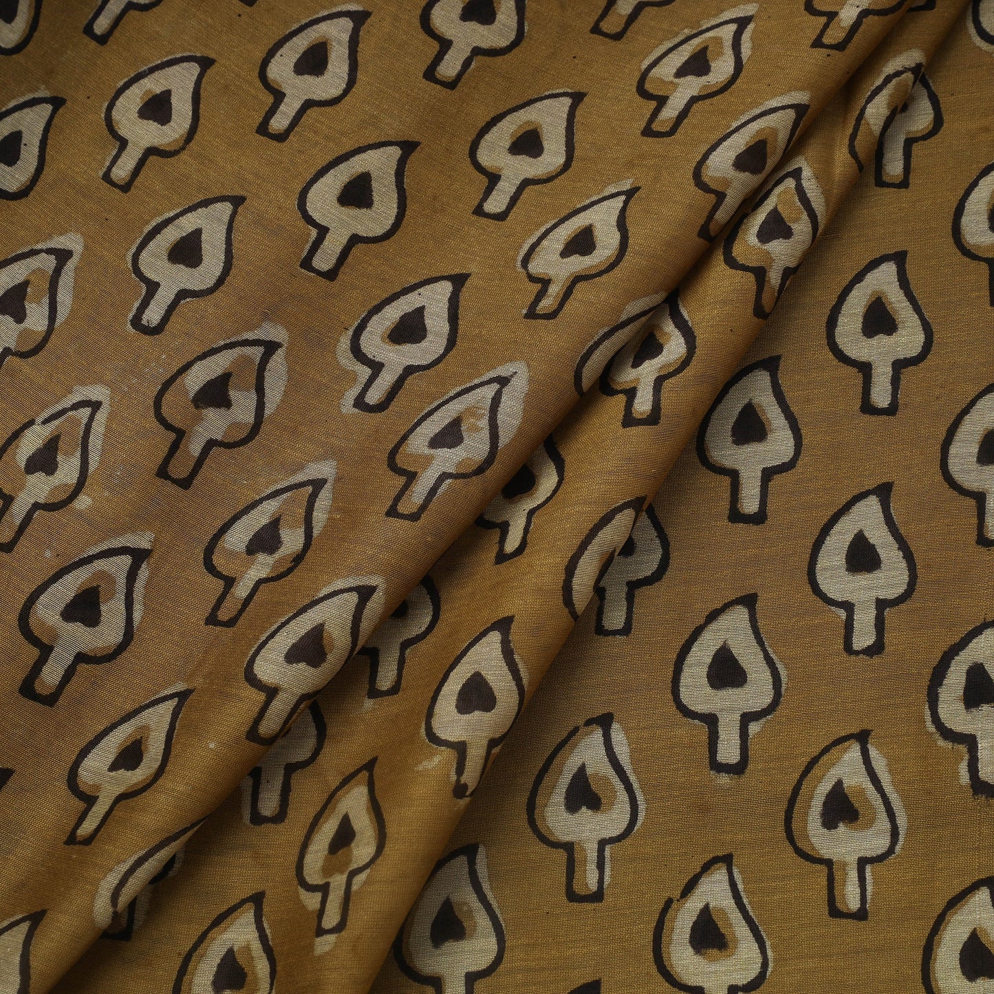 Brown - handloom chanderi silk pipad fabric 03 - handcrafted