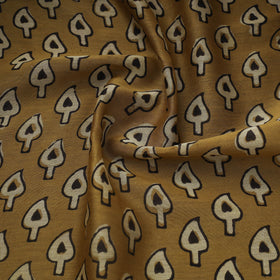 Brown - handloom chanderi silk pipad fabric 03 - handcrafted