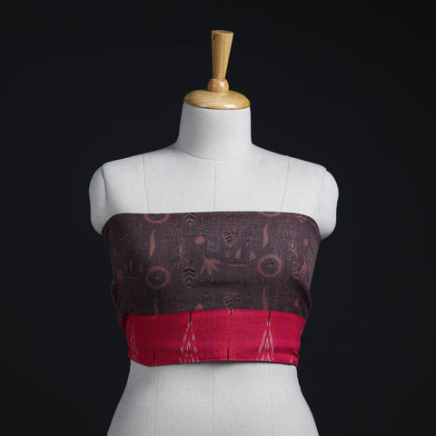 Brown - woollen blouse piece 59 - handcrafted