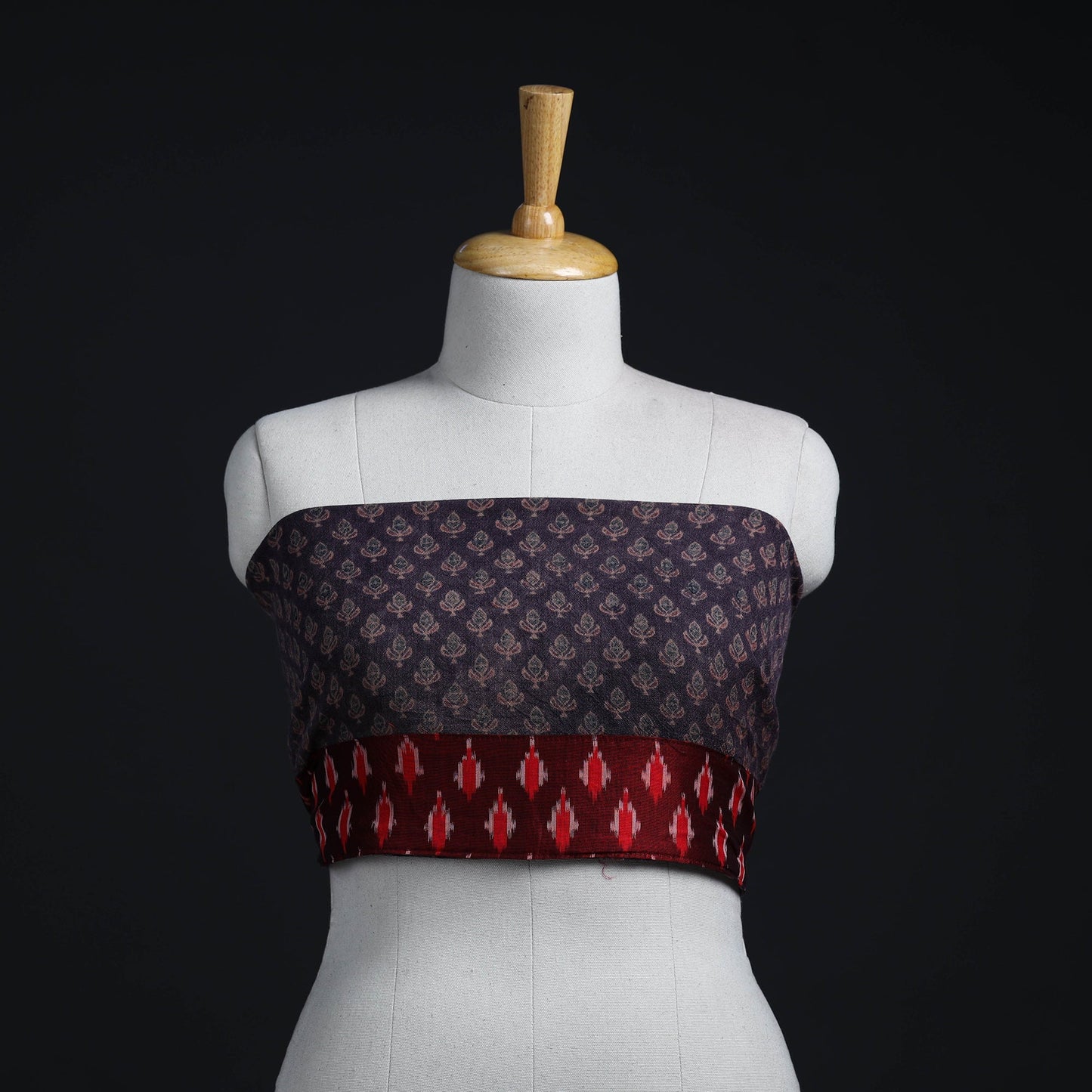 Brown - woollen blouse piece 61 - handcrafted