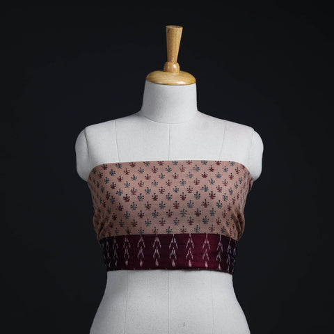 Brown - woollen blouse piece 66 - handcrafted