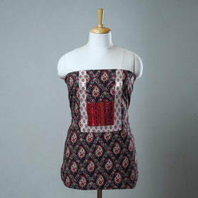 Buy Brown Block Print Cotton Ajrakh Kurta Material Online