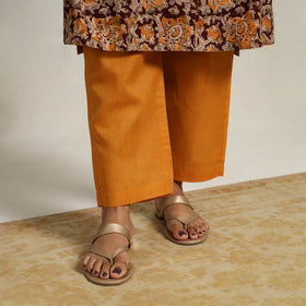 Buy Brown Block Printed Cotton Kalamkari Kurta Set