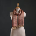 Brocade handloom semi silk banarasi stole 37 - handcrafted
