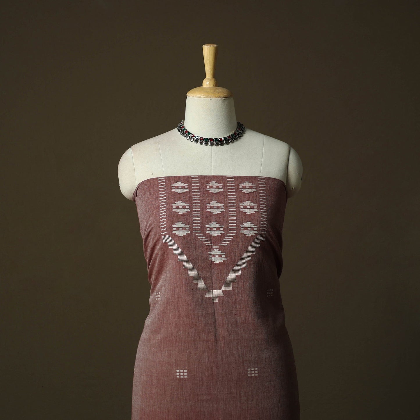Burdwan jamdani handloom cotton 2pc unstitched dress