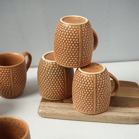  Brown Ceramic Mugs 