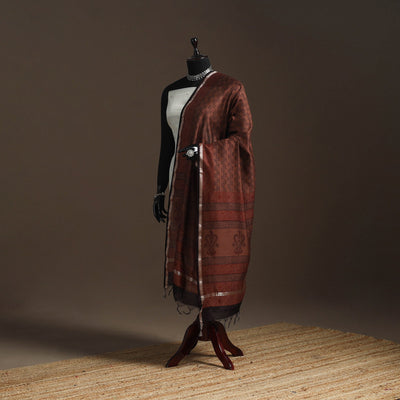 Chanderi silk bagh natural dyed dupatta with zari border 32