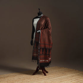 Chanderi silk bagh natural dyed dupatta with zari border 34