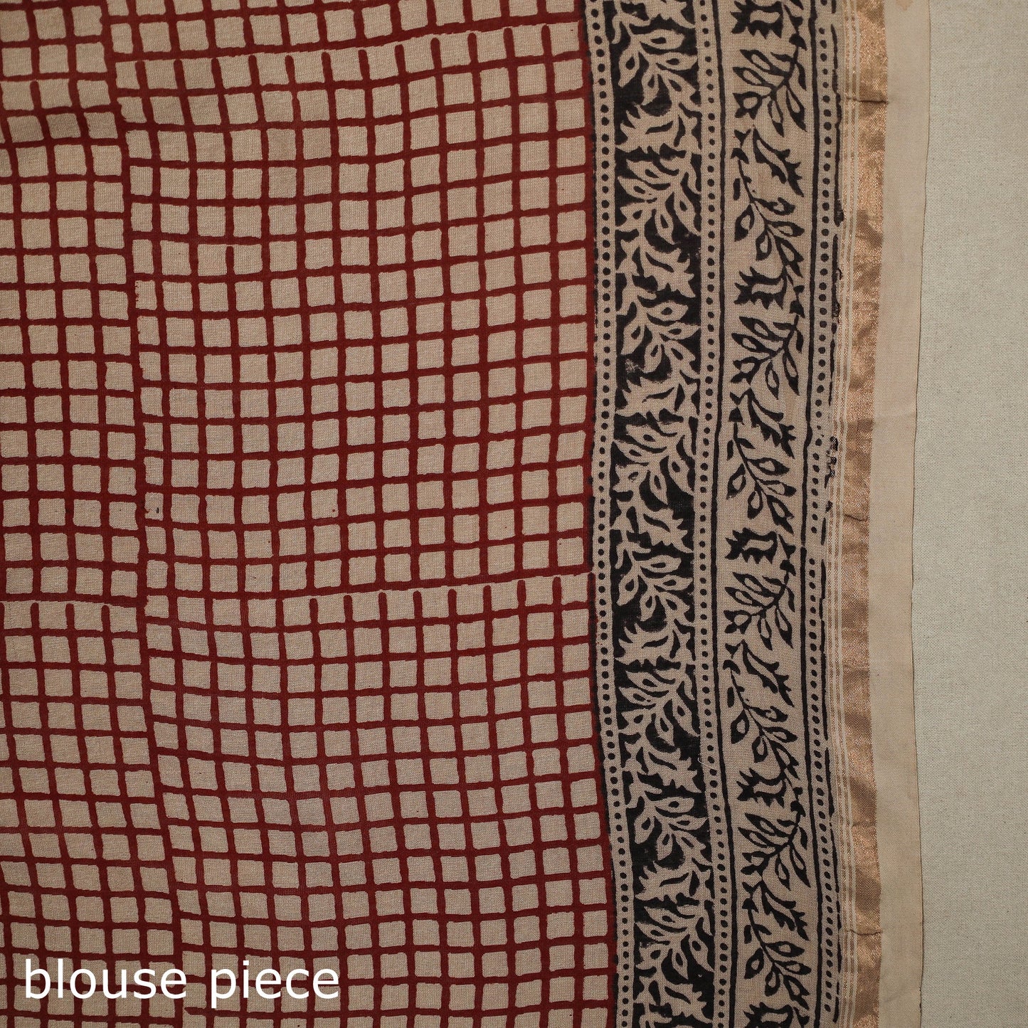 Brown - handloom chanderi silk bagh saree 09 - handcrafted