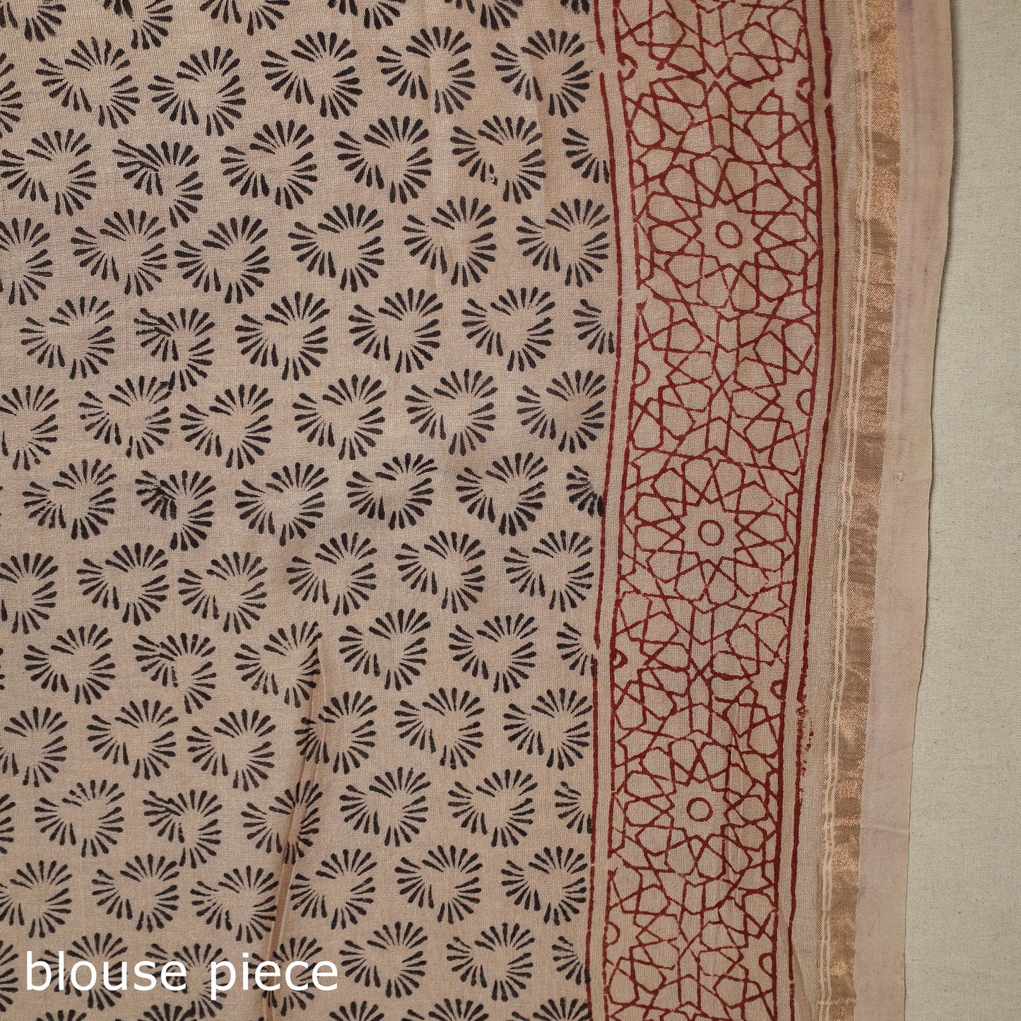 Brown - handloom chanderi silk bagh saree 15 - handcrafted