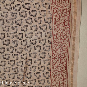 Brown - handloom chanderi silk bagh saree 15 - handcrafted