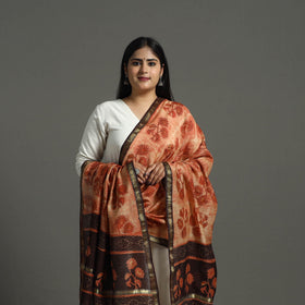 Block Print Chanderi Silk Ajrakh Dabu Bagru Dupatta