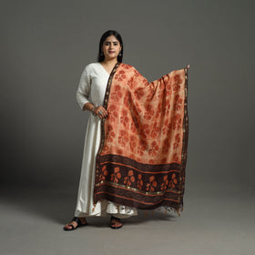 Block Print Chanderi Silk Ajrakh Dabu Bagru Dupatta