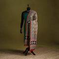 Brown - chanderi silk hand natural dyed bagru dupatta 15