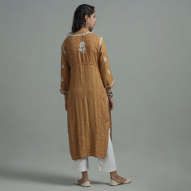  Chikankari Hand Embroidered Cotton Long Kurta for Women