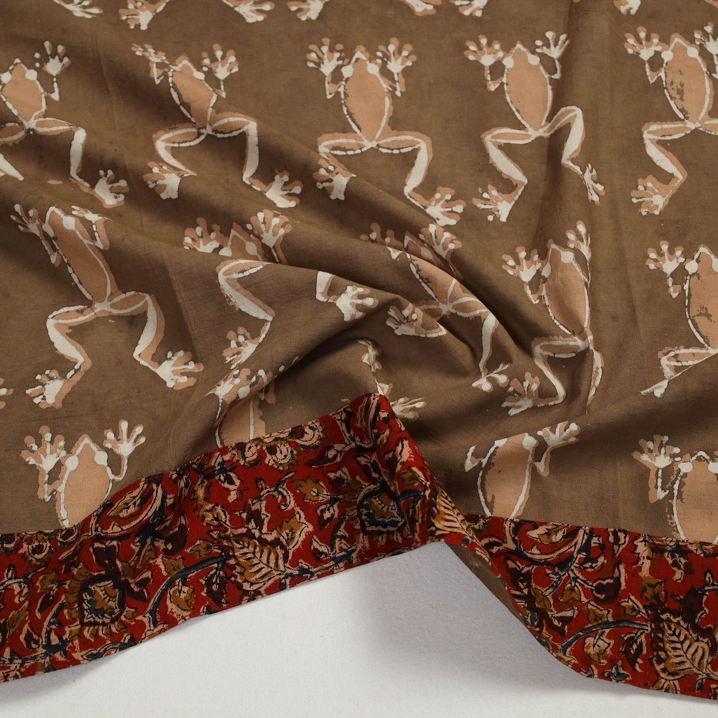 Brown - cotton akola blouse piece 42 - handcrafted