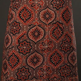 Brown Ajrakh Block Print Cotton Apron with Pocket
