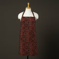 Brown - cotton apron with pocket 79 - handcrafted
