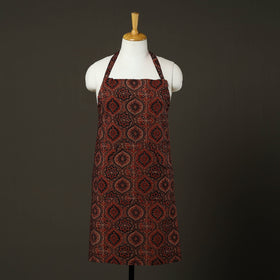 Brown - cotton apron with pocket 79 - handcrafted