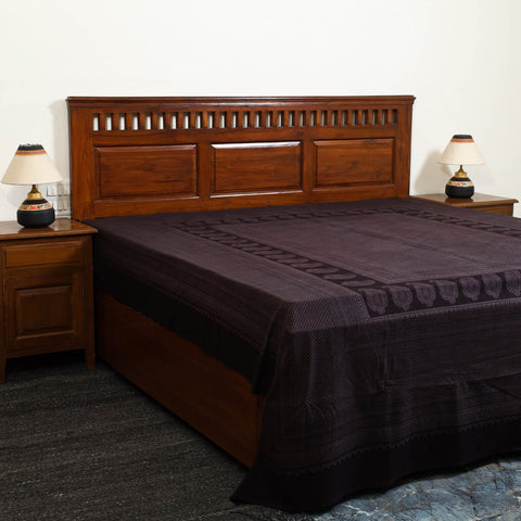 Brown - cotton bagh double bed sheet (108 x 90 in) 10