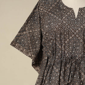 Brown - cotton bagh kaftan with tie-up waist (short) 08