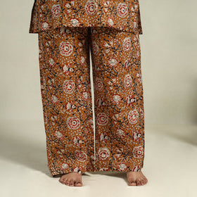  Brown Block Print Cotton Bagru Night Suit Set