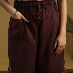 Buy Cotton Bengal Kantha Hand Embroidery Palazzo