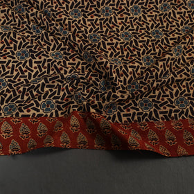 Brown Block Print Cotton Ajrakh Blouse Piece