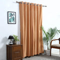  Brown Cotton Door Jacquard Curtain (7 x 3 Feet) 