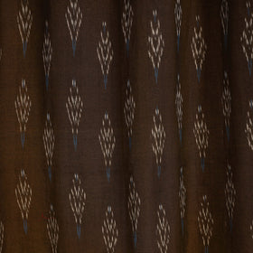 Brown - cotton door pochampally ikat curtain (7 x 3 feet)