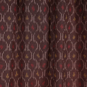 Brown - cotton door pochampally ikat curtain (7 x 3 feet)